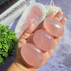 Rose Quartz Palm Stones