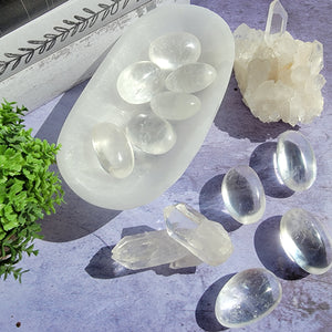 Clear Quartz Palm Stones