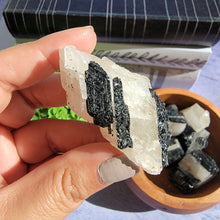 Load image into Gallery viewer, Raw Black Tourmaline with Quartz
