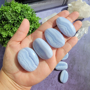 Blue Lace Agate Pocket Stones