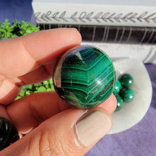 Load image into Gallery viewer, Malachite Mini Spheres