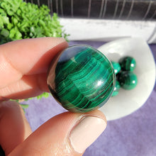 Load image into Gallery viewer, Malachite Mini Spheres