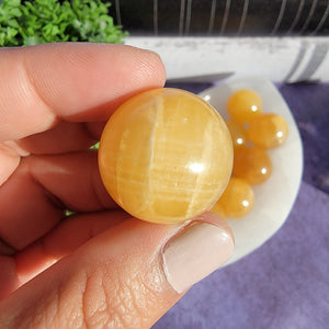 Orange Calcite Mini Spheres