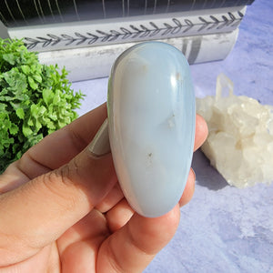 Blue Chalcedony Palm Stone "C"