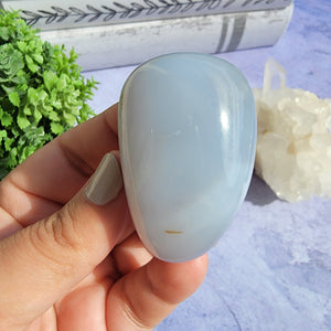 Blue Chalcedony Palm Stone "C"