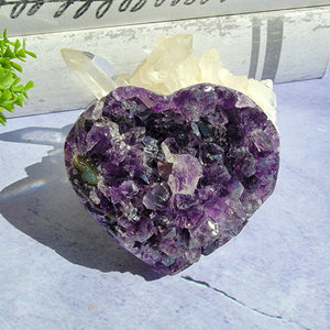 Amethyst Heart "K"