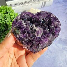 Load image into Gallery viewer, Amethyst Heart &quot;K&quot;