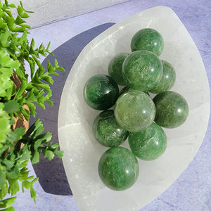 Green Strawberry Quartz Mini Spheres