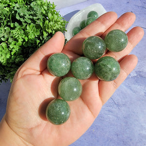 Green Strawberry Quartz Mini Spheres