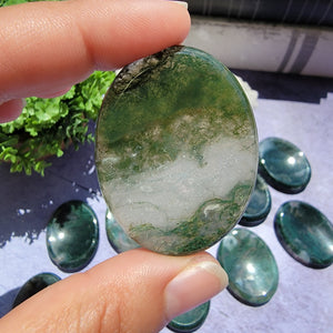 Moss Agate Worry Stones