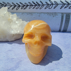 Orange Calcite Skull "B"