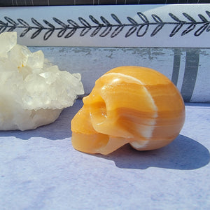 Orange Calcite Skull "B"