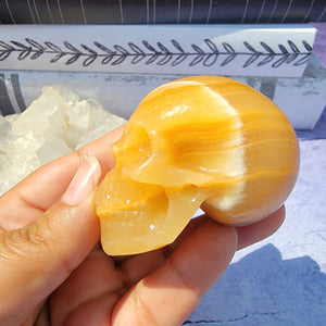 Orange Calcite Skull "B"