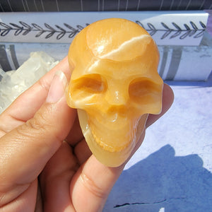 Orange Calcite Skull "B"