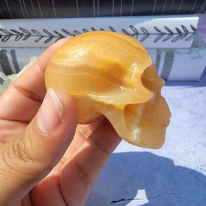 Orange Calcite Skull "B"