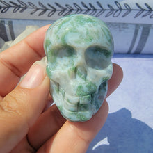 Load image into Gallery viewer, Moss Agate Skull &quot;D&quot;