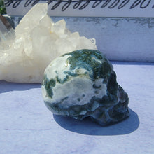 Load image into Gallery viewer, Moss Agate Skull &quot;A&quot;