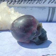 Load image into Gallery viewer, Rainbow Fluorite Skull &quot;G&quot;