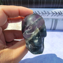 Load image into Gallery viewer, Rainbow Fluorite Skull &quot;G&quot;