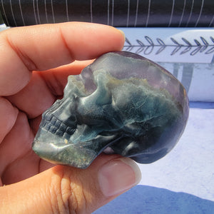 Rainbow Fluorite Skull "G"