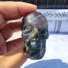 Load image into Gallery viewer, Rainbow Fluorite Skull &quot;G&quot;