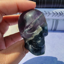 Load image into Gallery viewer, Rainbow Fluorite Skull &quot;G&quot;