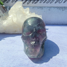 Load image into Gallery viewer, Rainbow Fluorite Skull &quot;B&quot;