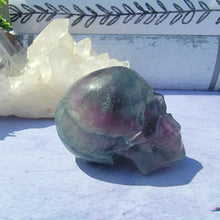 Load image into Gallery viewer, Rainbow Fluorite Skull &quot;B&quot;