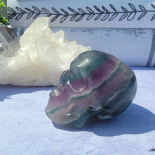 Load image into Gallery viewer, Rainbow Fluorite Skull &quot;B&quot;