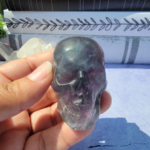 Load image into Gallery viewer, Rainbow Fluorite Skull &quot;B&quot;