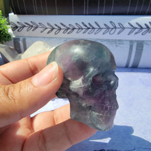 Load image into Gallery viewer, Rainbow Fluorite Skull &quot;B&quot;