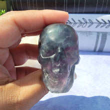 Load image into Gallery viewer, Rainbow Fluorite Skull &quot;B&quot;