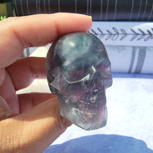 Load image into Gallery viewer, Rainbow Fluorite Skull &quot;B&quot;