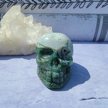 Load image into Gallery viewer, Moss Agate Skull &quot;H&quot;