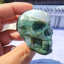 Load image into Gallery viewer, Moss Agate Skull &quot;H&quot;