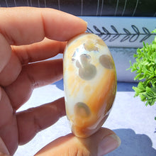 Load image into Gallery viewer, 8th Vein Ocean Jasper Palm Stone &quot;O&quot;