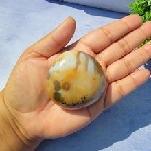 Load image into Gallery viewer, 8th Vein Ocean Jasper Palm Stone &quot;O&quot;