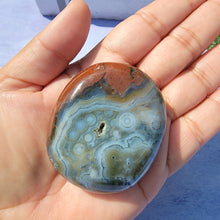 Load image into Gallery viewer, 8th Vein Ocean Jasper Palm Stone &quot;A&quot;