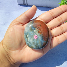 Load image into Gallery viewer, 8th Vein Ocean Jasper Palm Stone &quot;A&quot;