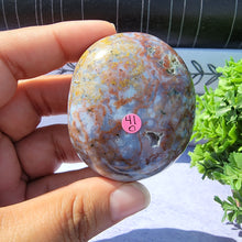 Load image into Gallery viewer, 8th Vein Ocean Jasper Palm Stone &quot;O&quot;