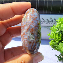 Load image into Gallery viewer, 8th Vein Ocean Jasper Palm Stone &quot;O&quot;