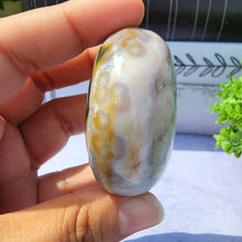 Load image into Gallery viewer, 8th Vein Ocean Jasper Palm Stone &quot;K&quot;