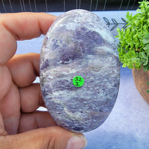 Lepidolite Palm Stone "I"