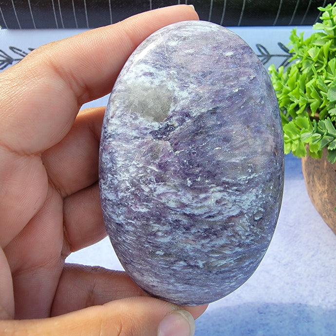 Lepidolite Palm Stone 