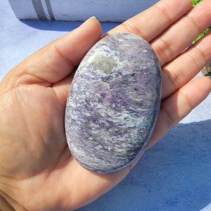 Lepidolite Palm Stone "I"