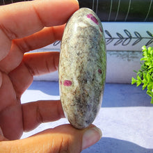 Load image into Gallery viewer, Ruby in Albite Palm Stone &quot;A&quot;