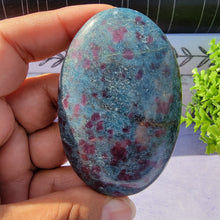 Load image into Gallery viewer, Ruby in Kyanite Palm Stone &quot;J&quot;