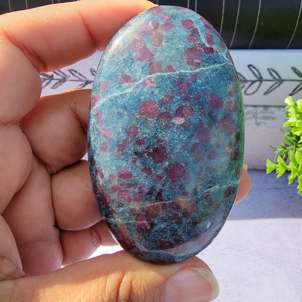 Ruby in Kyanite Palm Stone 