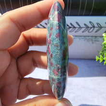 Load image into Gallery viewer, Ruby in Kyanite Palm Stone &quot;I&quot;