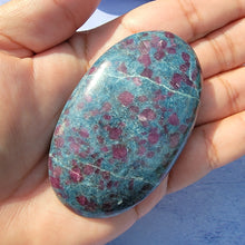 Load image into Gallery viewer, Ruby in Kyanite Palm Stone &quot;I&quot;